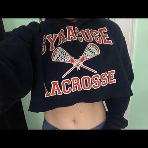 Syracuse lacrosse cropped sweatshirt